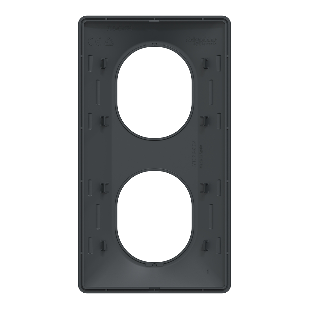 Plaque 2 postes Vert 71mm Anth